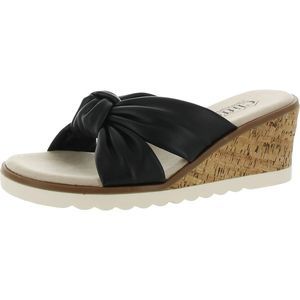 Cliffs by White Mountain Womens Adrielle Black Slide Sandals Shoes NWT